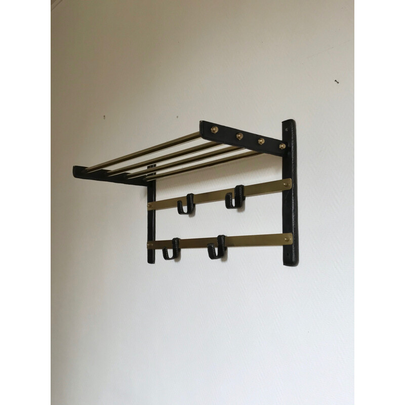 Vintage coat rack attributed to Jacques Adnet, 1950