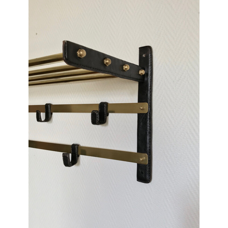 Vintage coat rack attributed to Jacques Adnet, 1950