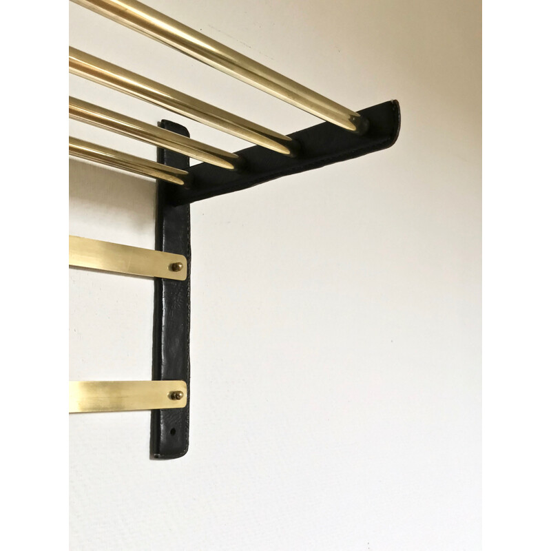 Vintage coat rack attributed to Jacques Adnet, 1950