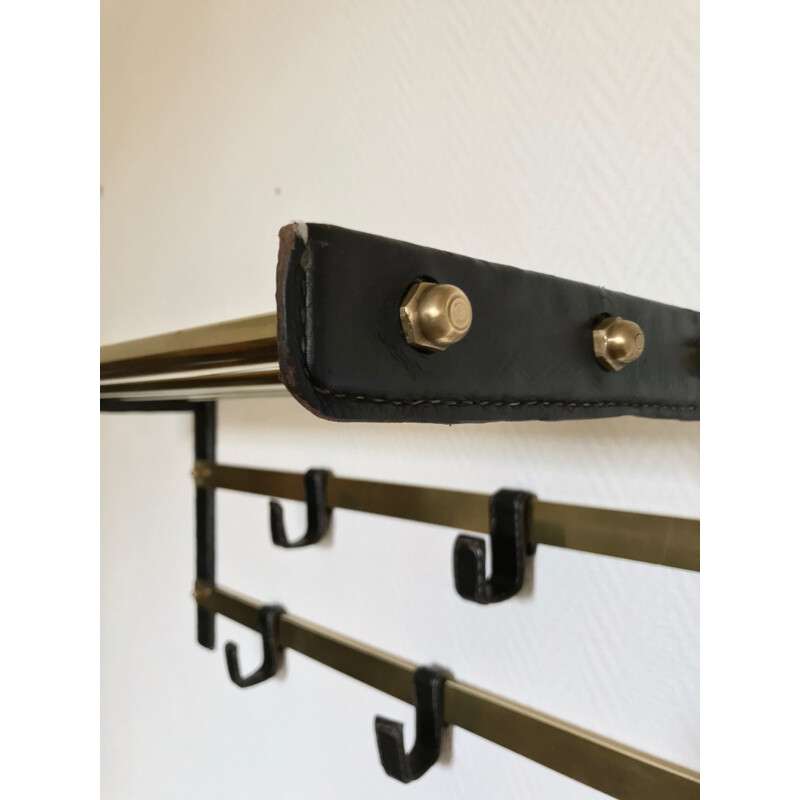 Vintage coat rack attributed to Jacques Adnet, 1950