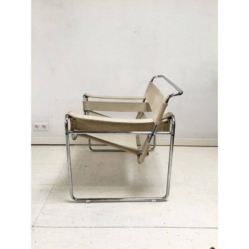 Vintage B3 Wassily armchair by Marcel Breuer for Gavina, 1960s