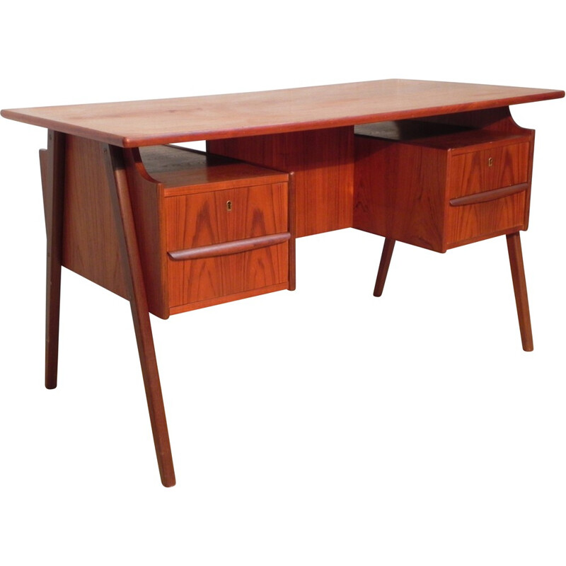 Vintage scandinavian desk in teak - 1960s