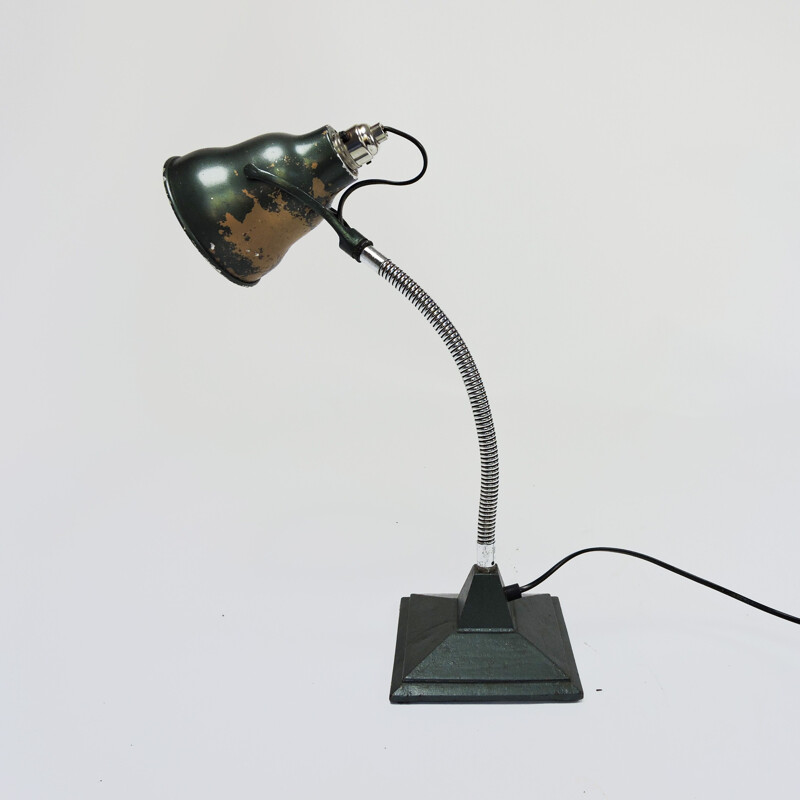 Vintage industrial gooseneck table lamp, 1950s