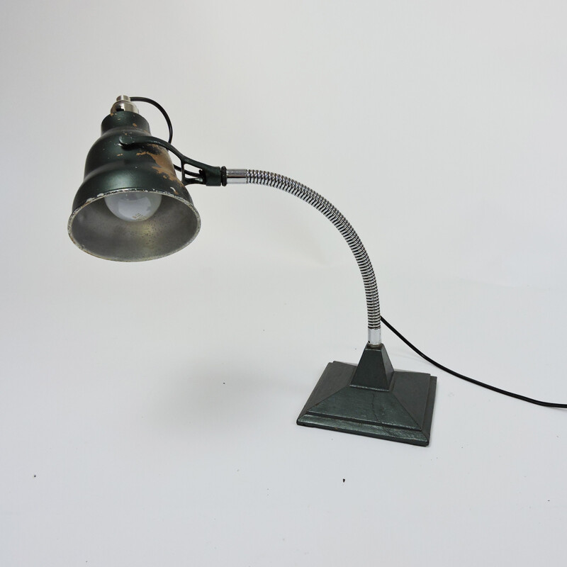 Vintage industrial gooseneck table lamp, 1950s