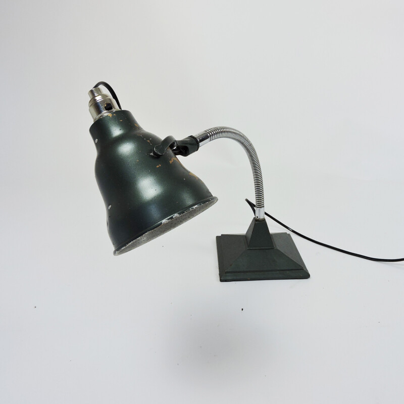 Vintage industrial gooseneck table lamp, 1950s