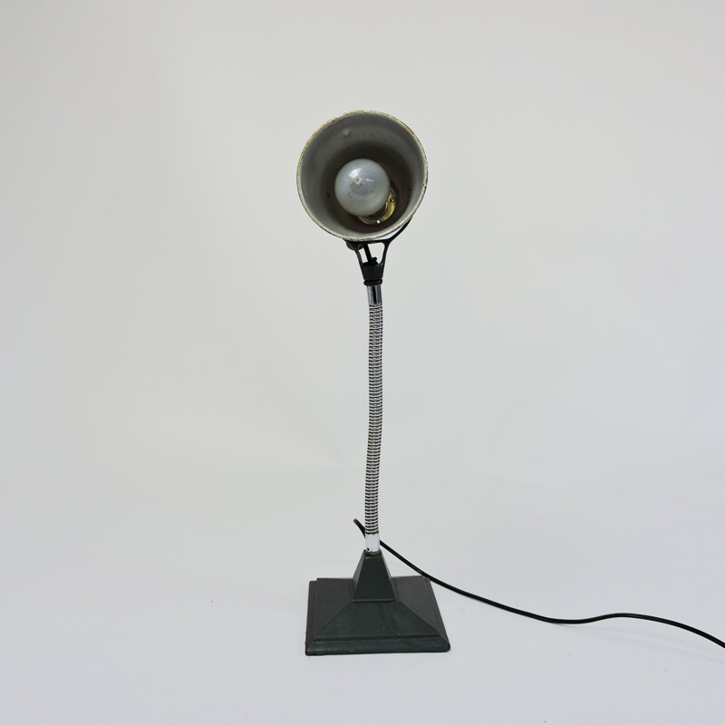 Vintage industrial gooseneck table lamp, 1950s