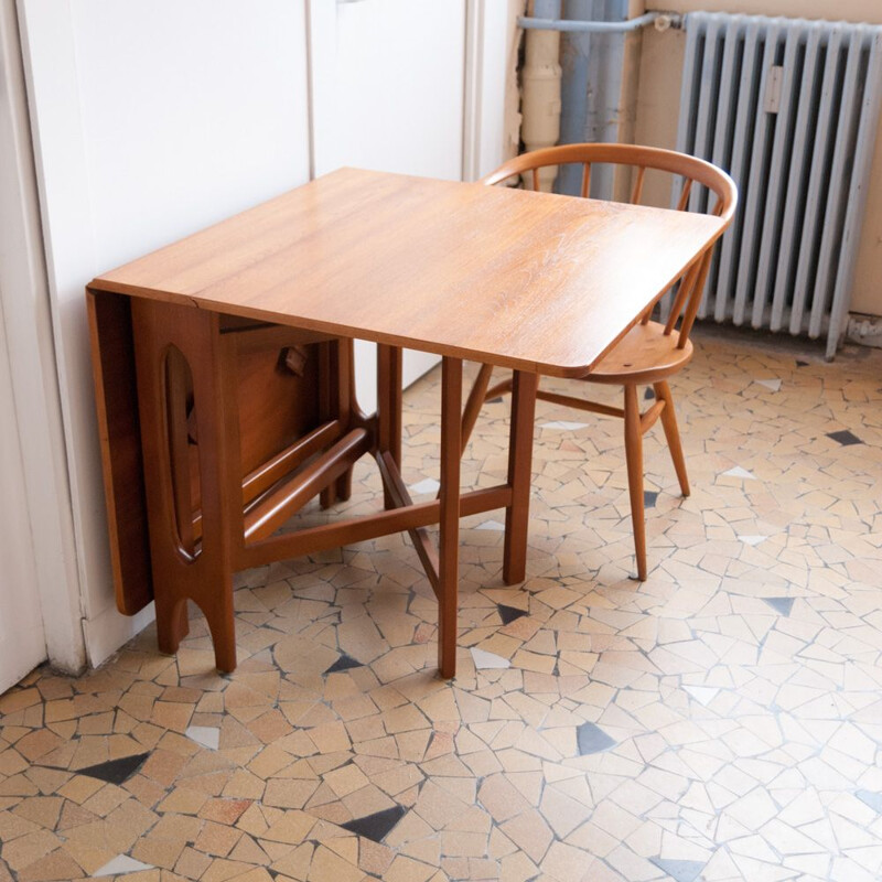 Scandinavian vintage table with flaps, 1960s