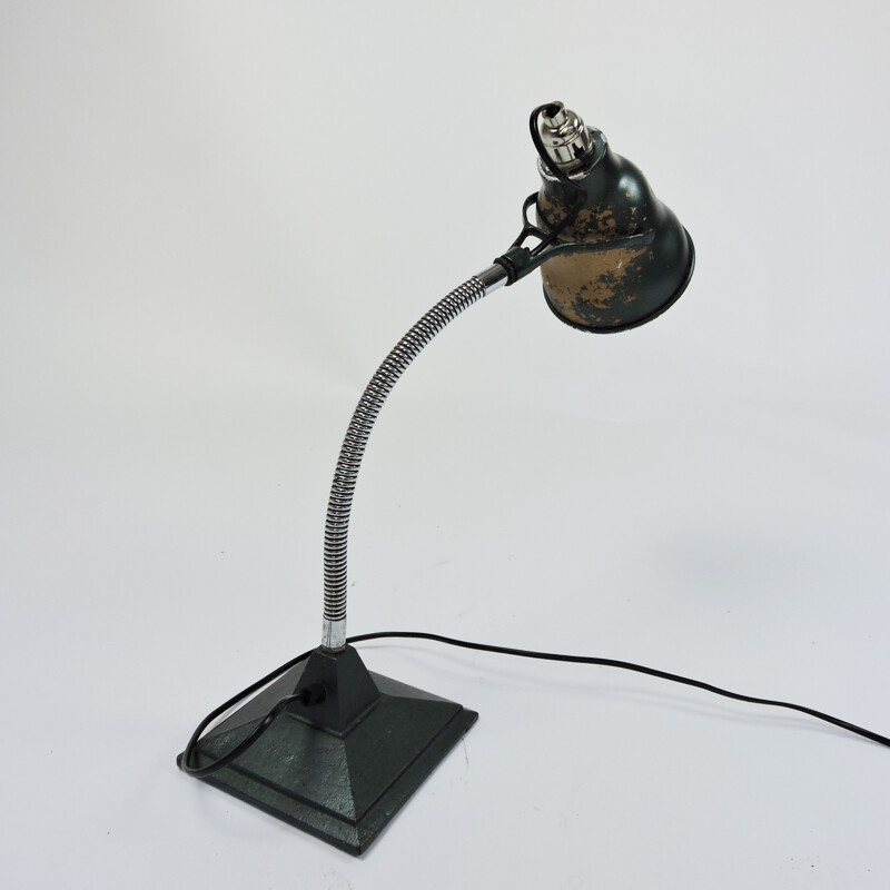 Vintage industrial gooseneck table lamp, 1950s