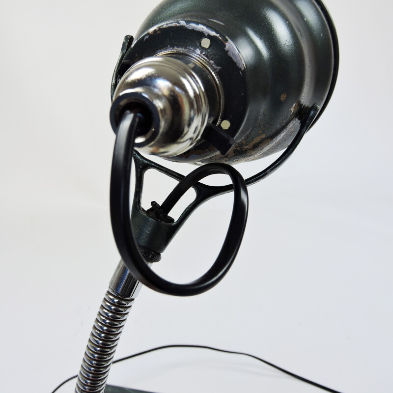 Vintage industrial gooseneck table lamp, 1950s