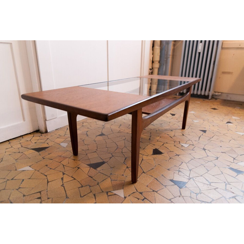 G-Plan teak and glass coffee table, 1960s