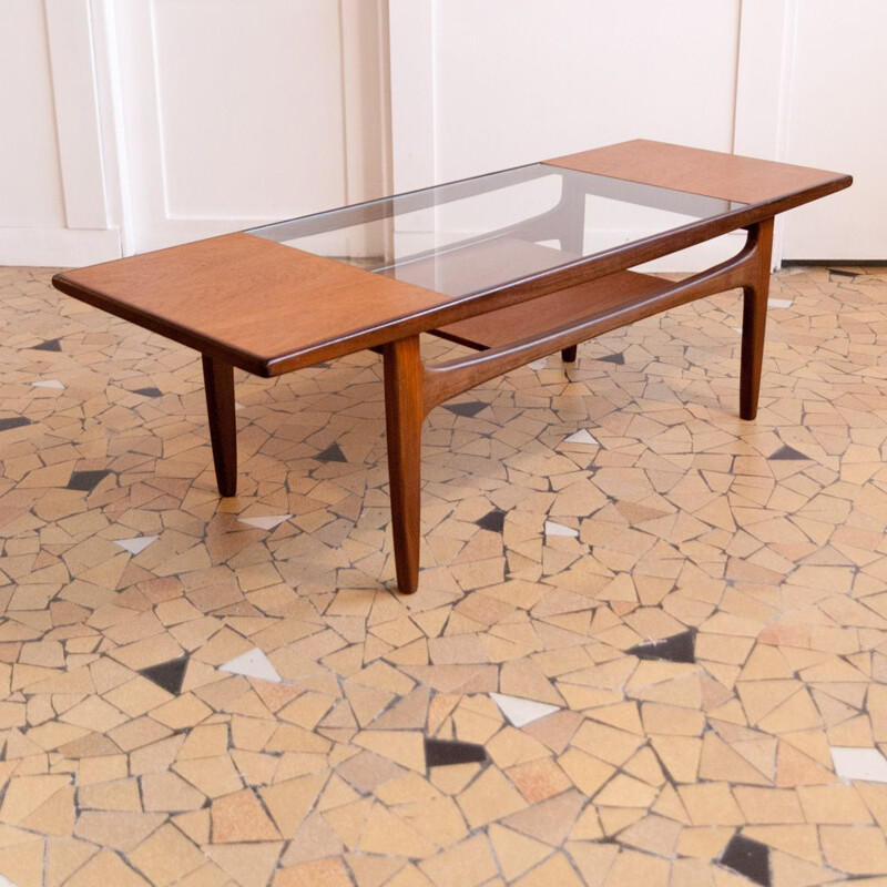 G-Plan teak and glass coffee table, 1960s