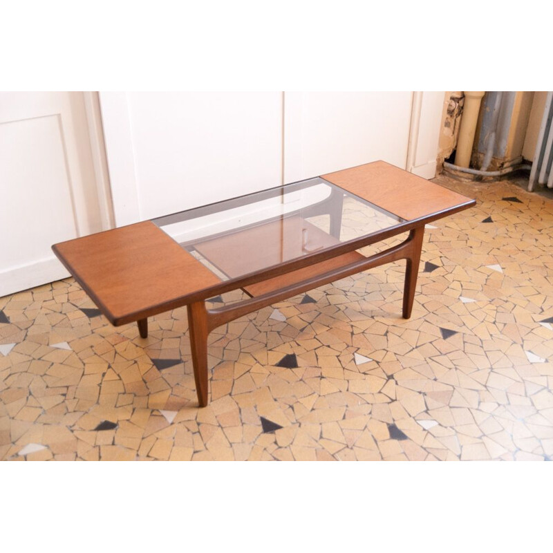 G-Plan teak and glass coffee table, 1960s