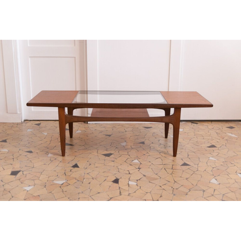 G-Plan teak and glass coffee table, 1960s