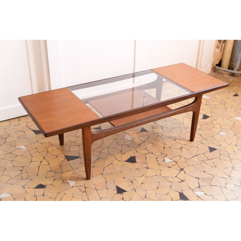 G-Plan teak and glass coffee table, 1960s