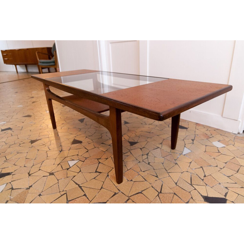 G-Plan teak and glass coffee table, 1960s