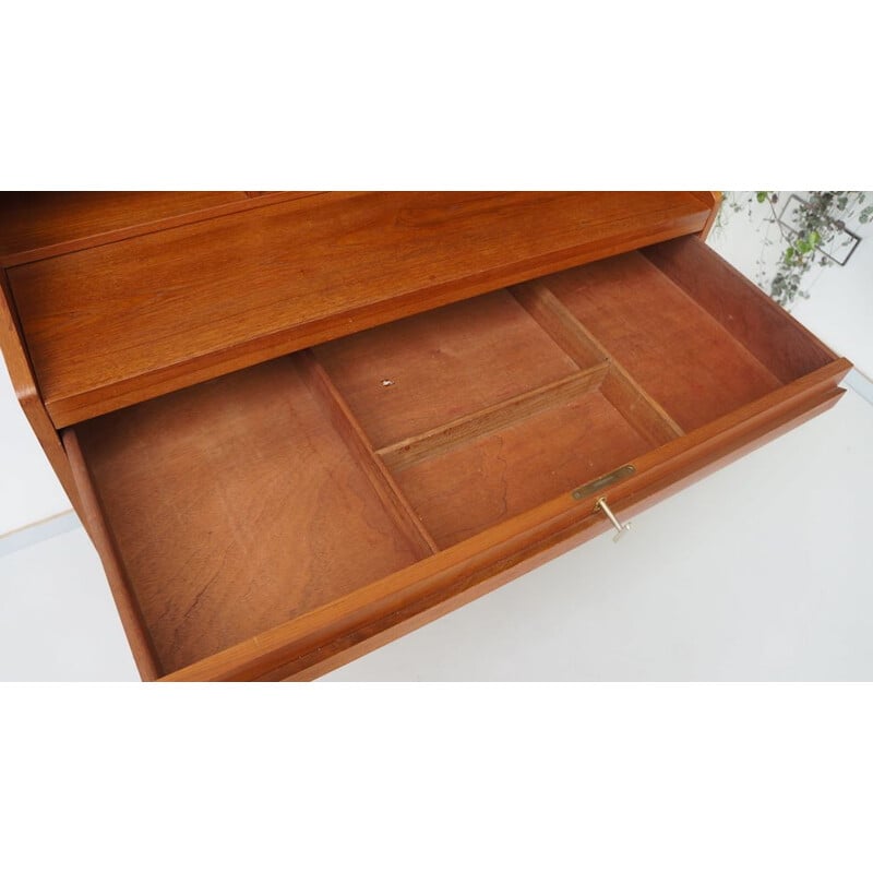 Teak danish vintage secretary, 1960s