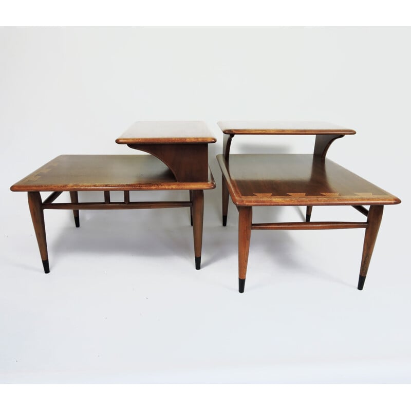 Set of 2 vintage side tables by Andre Bus for Lane Acclaim, 1950s