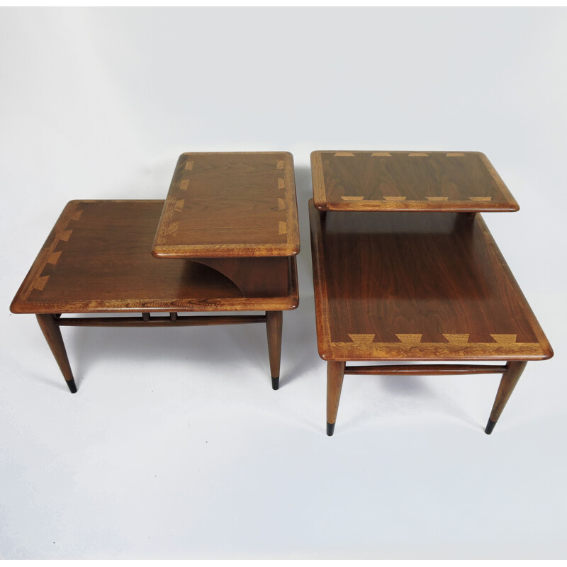 Set of 2 vintage side tables by Andre Bus for Lane Acclaim, 1950s