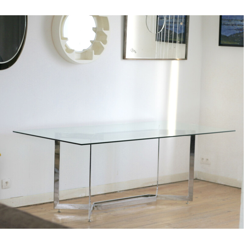 Vintage table by Paul Legeard, EDITION DOM, France, cira 1970