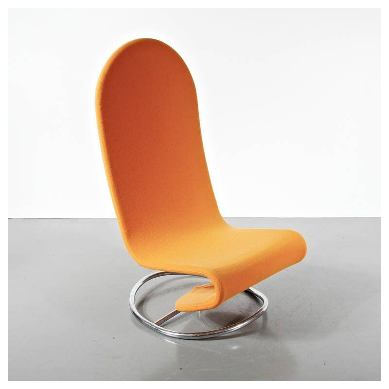 Chaise vintage "1-2-3 Rocking Easy Chair" de Verner Panton, Produit au Danemark 1970