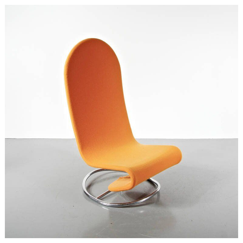 Chaise vintage "1-2-3 Rocking Easy Chair" de Verner Panton, Produit au Danemark 1970