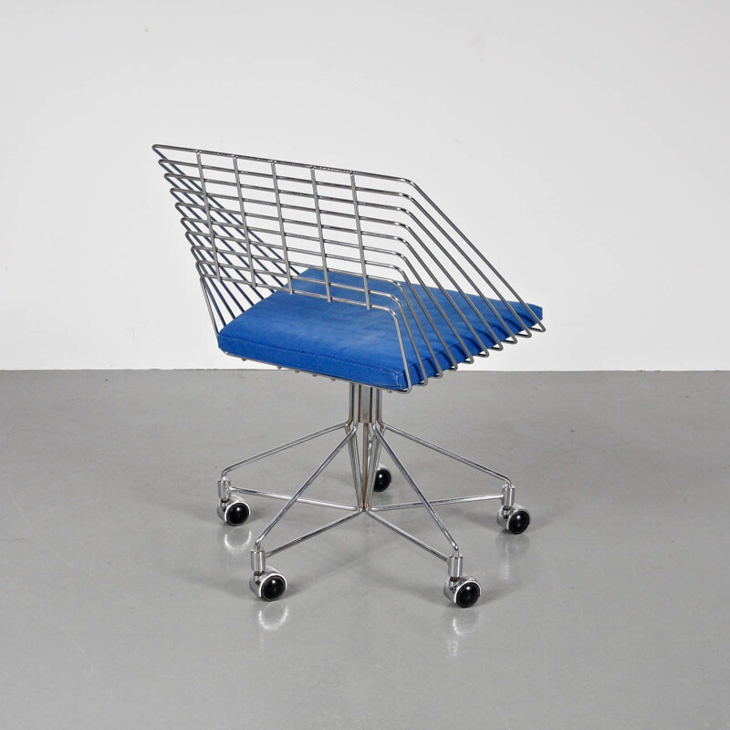 Vintage chrome Wire Chair Verner Panton manufactured by Fritz Hansen 1980