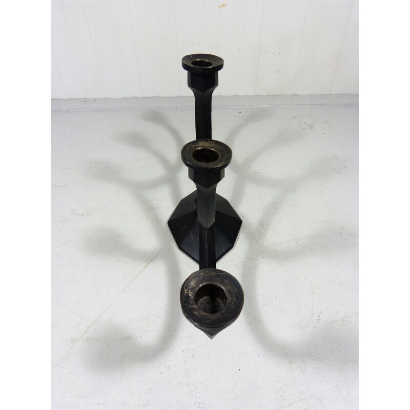 Vintage Large Cast Iron Candle Holder by Giesserei Institut Aachen