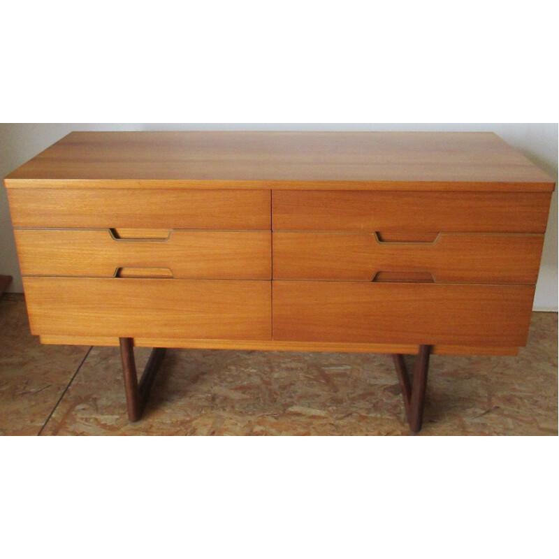 vintage teak chest of drawers by G.Hoffstead, 1960