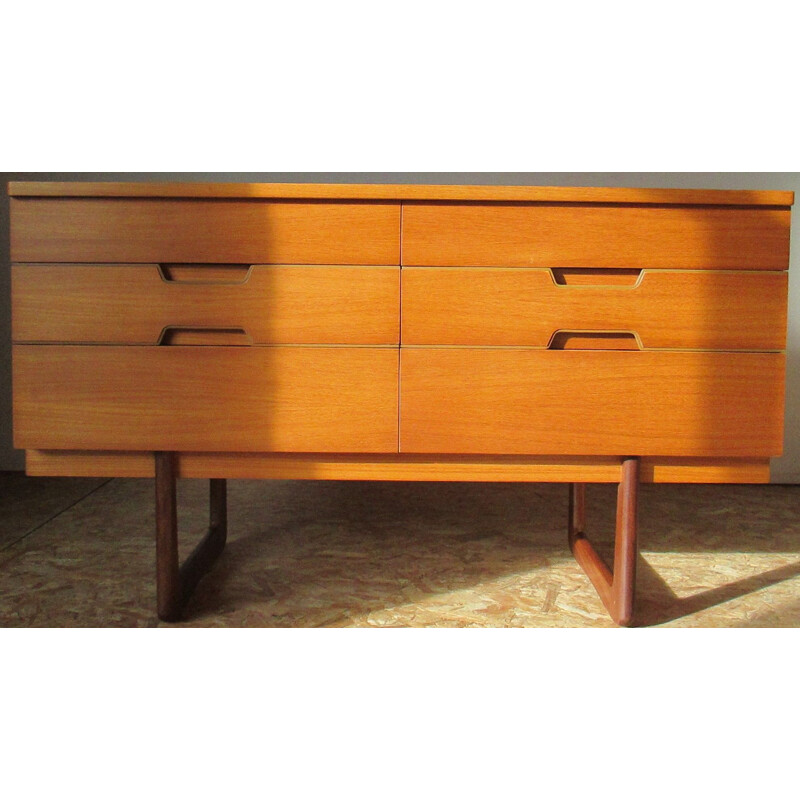 vintage teak chest of drawers by G.Hoffstead, 1960