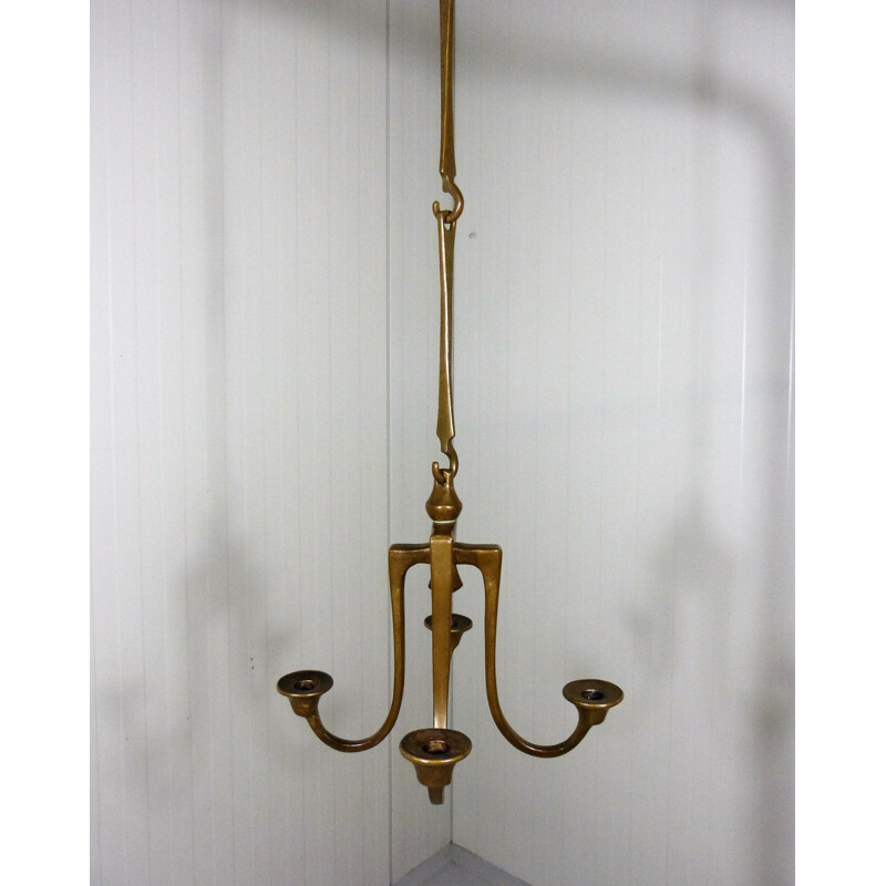 Vintage Bronze Hanging Candle Holder by Harjes Metallkunst, 1960s