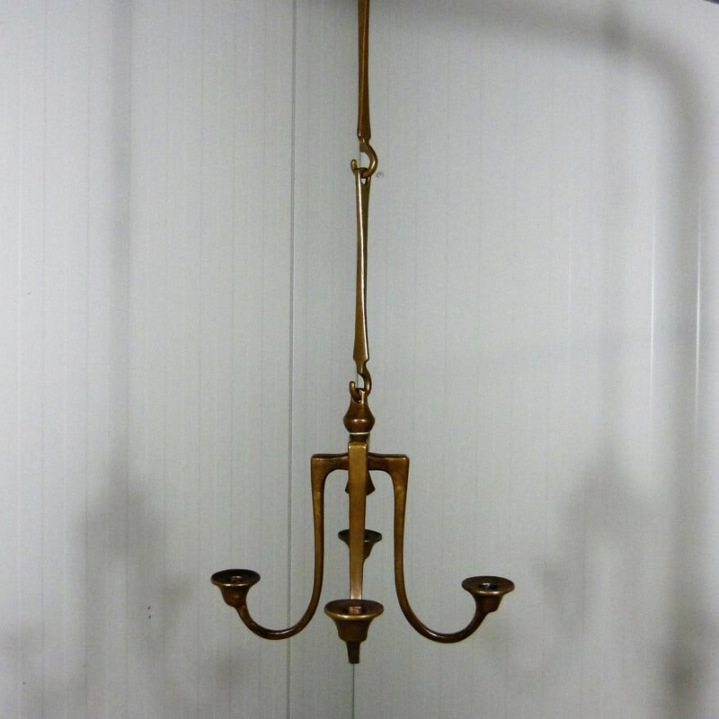 Vintage Bronze Hanging Candle Holder by Harjes Metallkunst, 1960s