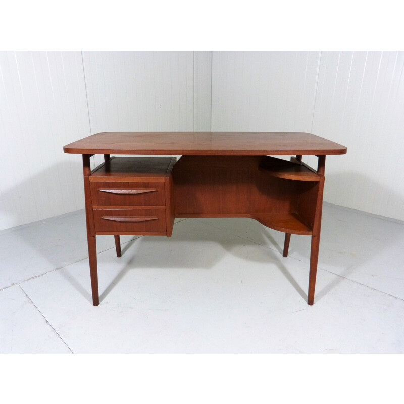 Vintage Teak desk by Gunnar Nielsen Tibergaard for Andreas Tuck, Denmark