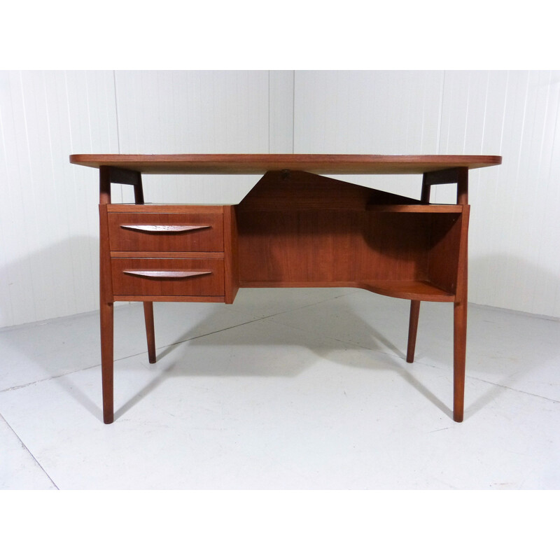 Vintage Teak desk by Gunnar Nielsen Tibergaard for Andreas Tuck, Denmark