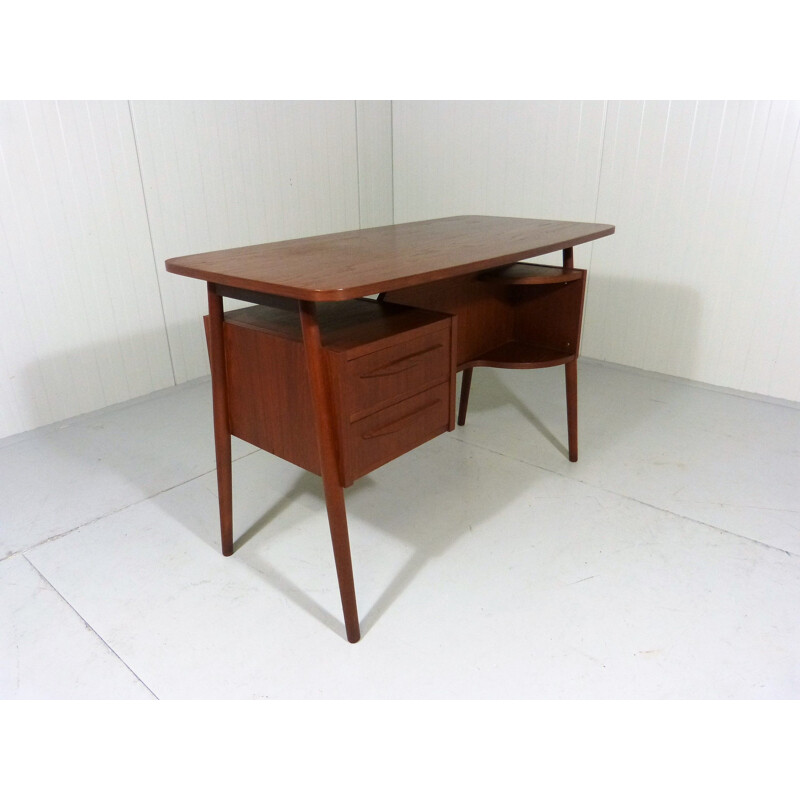 Vintage Teak desk by Gunnar Nielsen Tibergaard for Andreas Tuck, Denmark