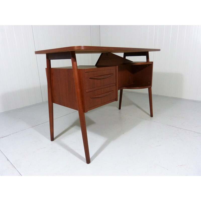 Vintage Teak desk by Gunnar Nielsen Tibergaard for Andreas Tuck, Denmark