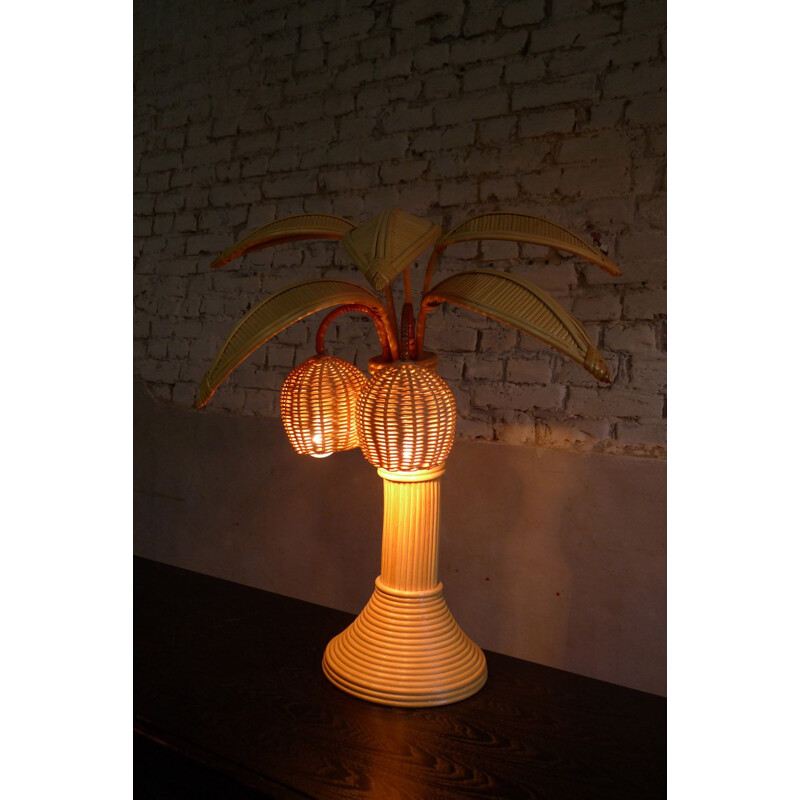 Coconut vintage lamp by Mario Lopez Torres