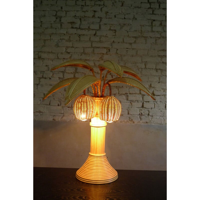 Coconut vintage lamp by Mario Lopez Torres