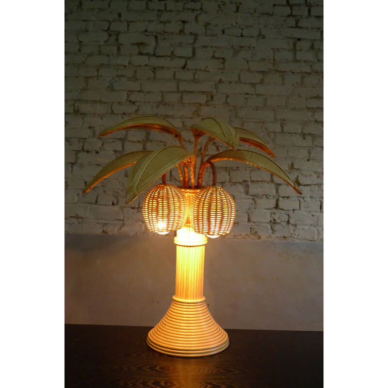 Coconut vintage lamp by Mario Lopez Torres