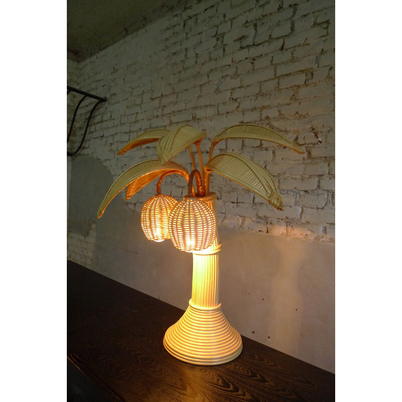 Coconut vintage lamp by Mario Lopez Torres