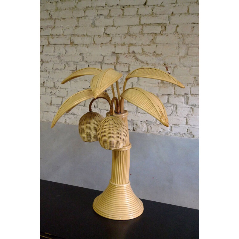 Coconut vintage lamp by Mario Lopez Torres