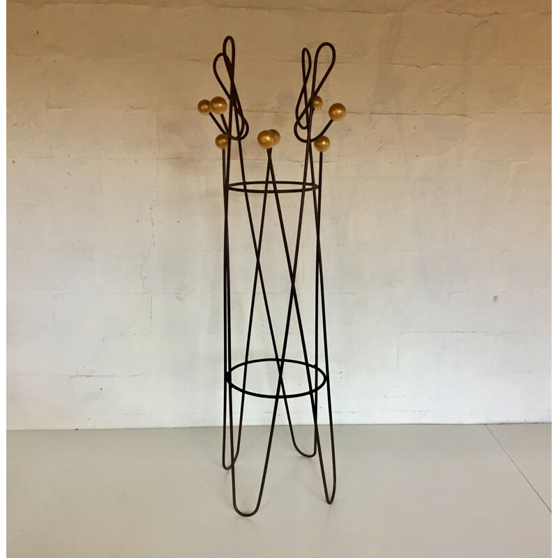 Vintage "Key of Sol" coat rack by Roger Feraud, 1950