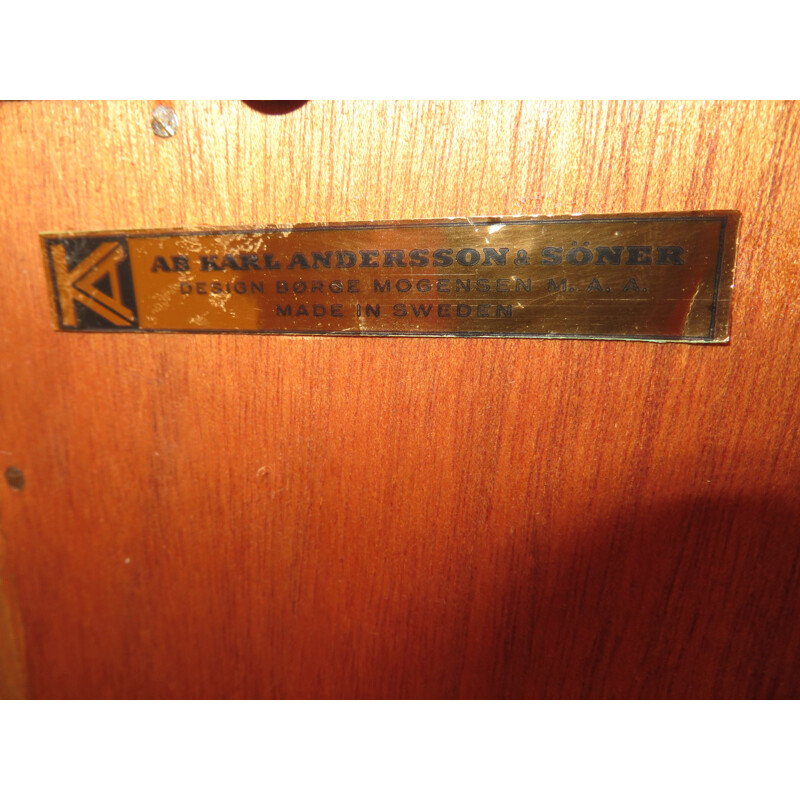 Karl Anderson scandinavian chest of drawers in teak, Borge MOGENSEN - 1960s