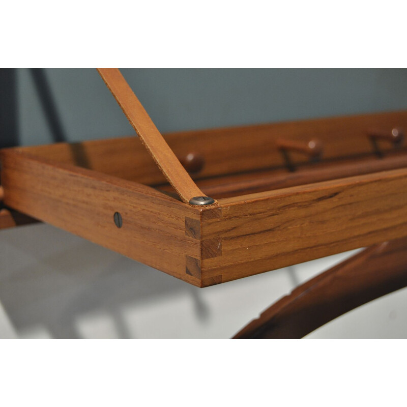 Vintage teak coat rack by Adam Hoff & Poul Ostergaard for Virum, 1950