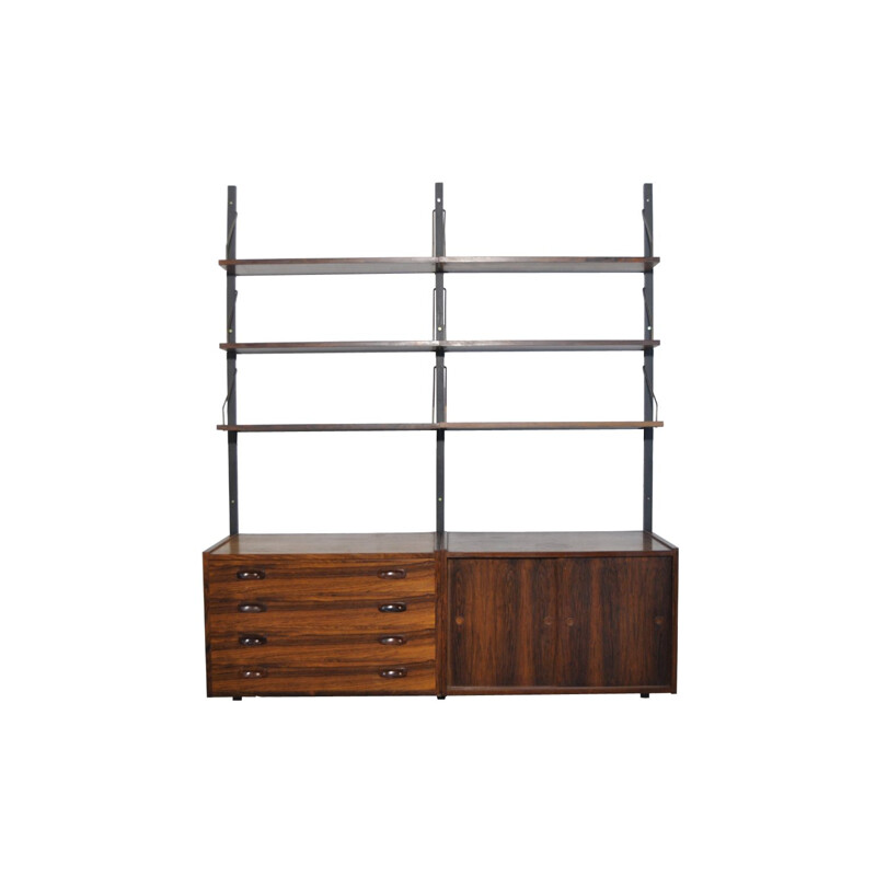 Vintage danish rosewood wall unit by Preben Sørensen for Randers Møbelfabrik, 1960