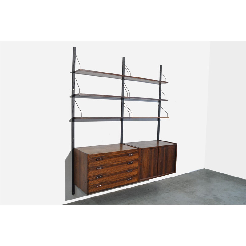 Vintage danish rosewood wall unit by Preben Sørensen for Randers Møbelfabrik, 1960