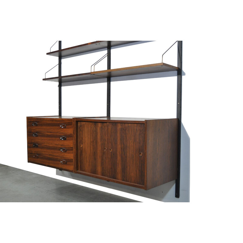 Vintage danish rosewood wall unit by Preben Sørensen for Randers Møbelfabrik, 1960