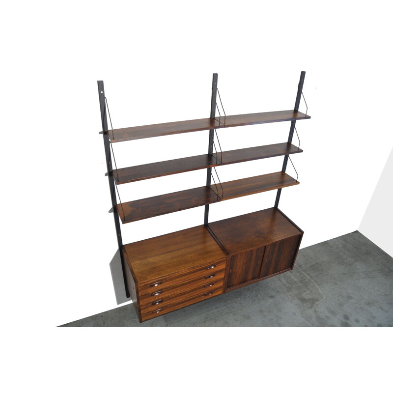 Vintage danish rosewood wall unit by Preben Sørensen for Randers Møbelfabrik, 1960