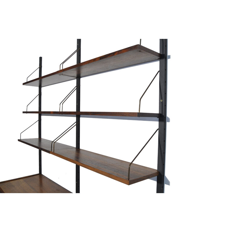 Vintage danish rosewood wall unit by Preben Sørensen for Randers Møbelfabrik, 1960