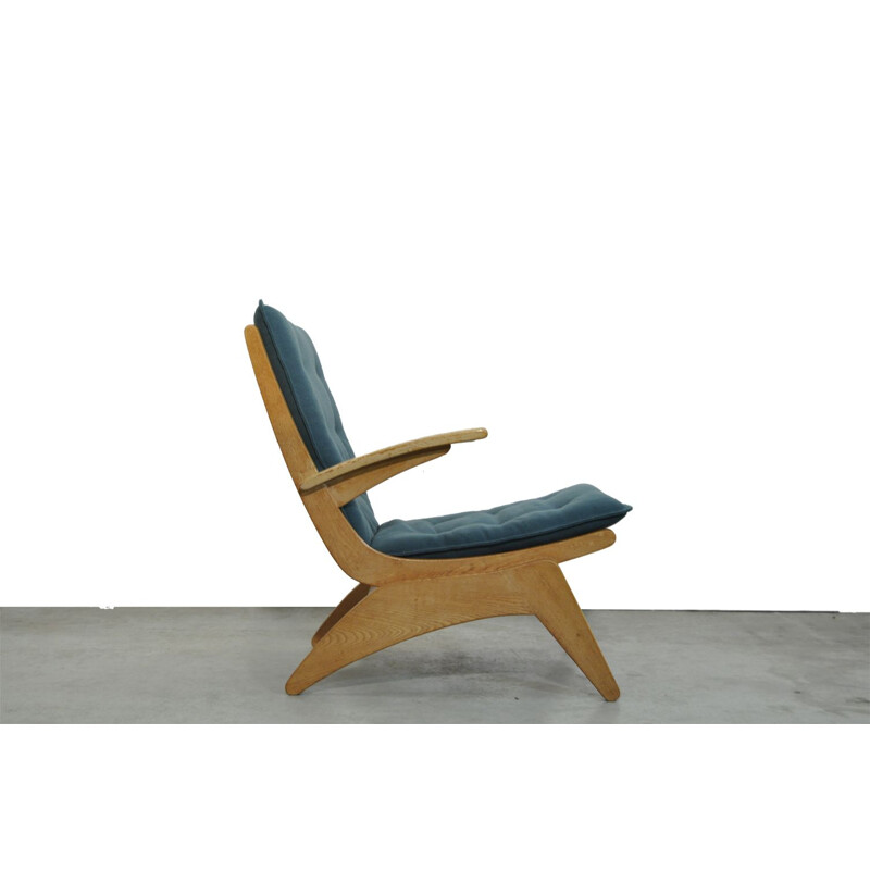 Vintage oak armchair by Jan Den Drijver for De Ster Gelderland, 1950