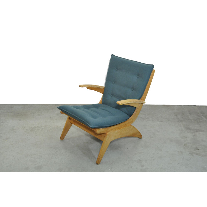 Vintage oak armchair by Jan Den Drijver for De Ster Gelderland, 1950